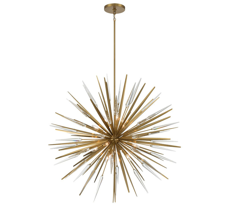 Lib & Co. 12432-05 14 Light Chandelier, Soft brass