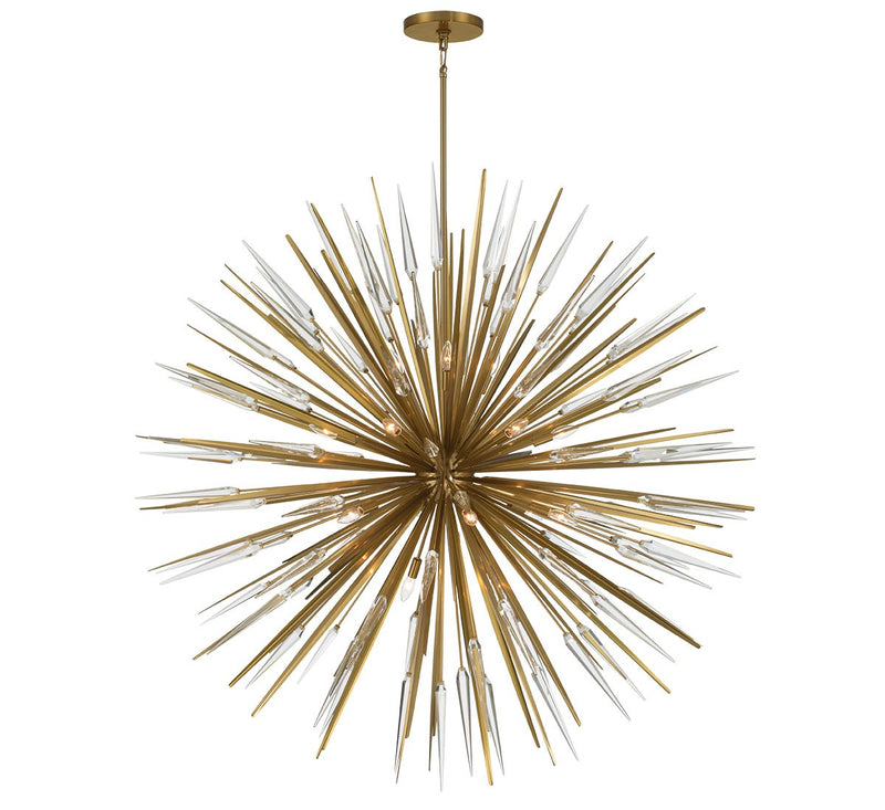 Lib & Co. 12433-05 18 Light Chandelier, Soft brass