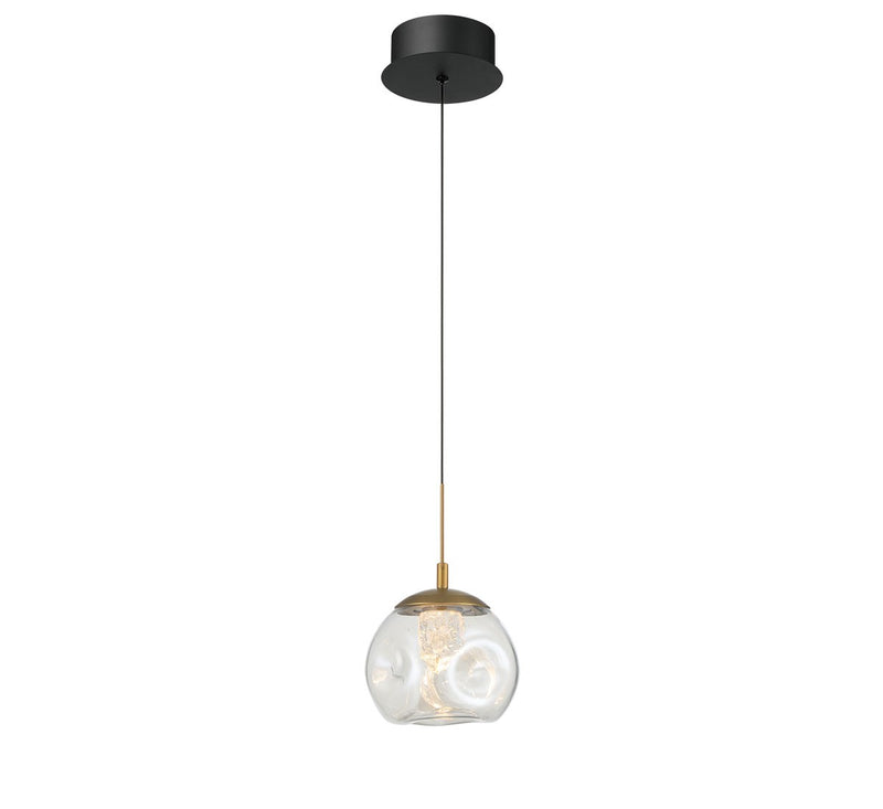 Lib & Co. 12438-02 LED Pendant, Matte black