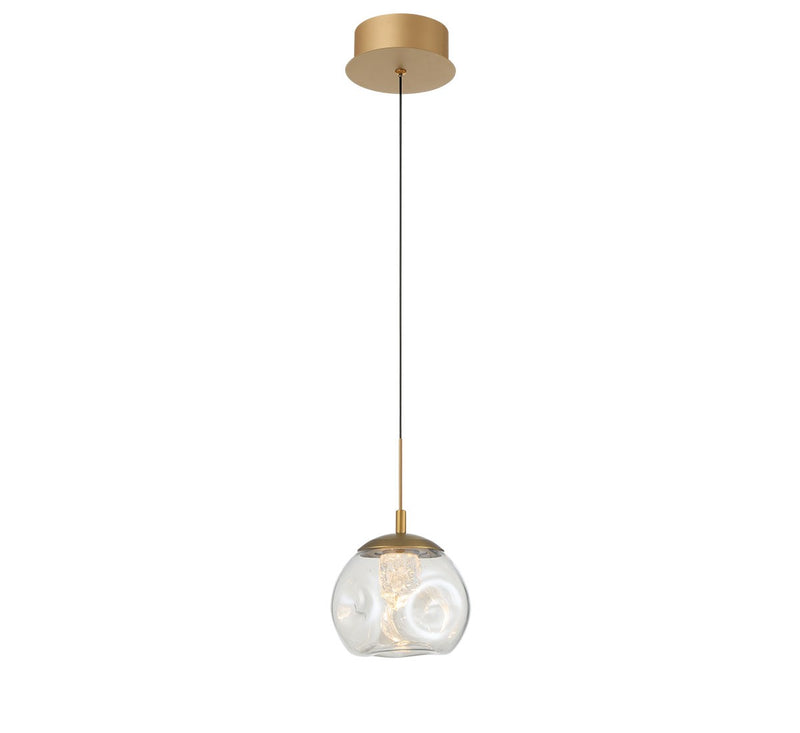 Lib & Co. 12438-030 LED Pendant, Painted antique brass