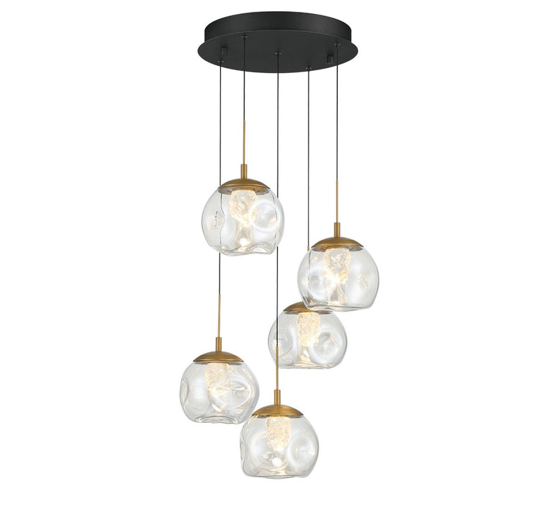 Lib & Co. 12440-02 LED Chandelier, Matte black