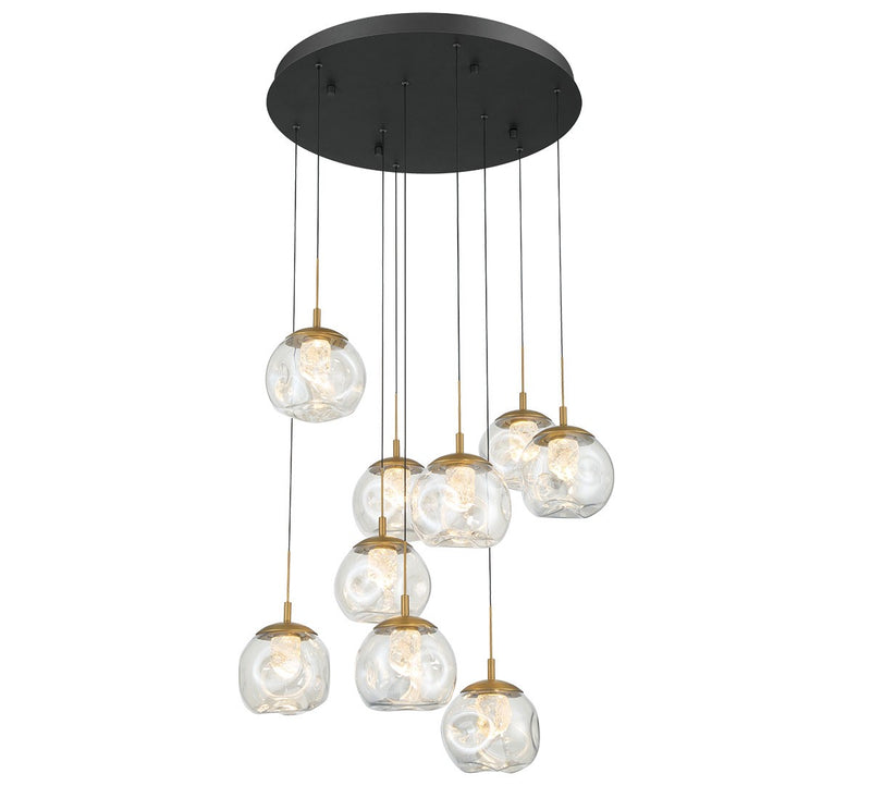 Lib & Co. 12441-02 LED Chandelier, Matte black