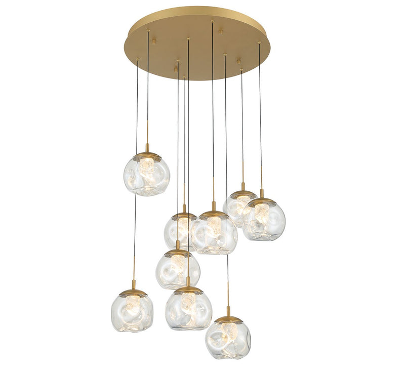 Lib & Co. 12441-030 LED Chandelier, Painted antique brass