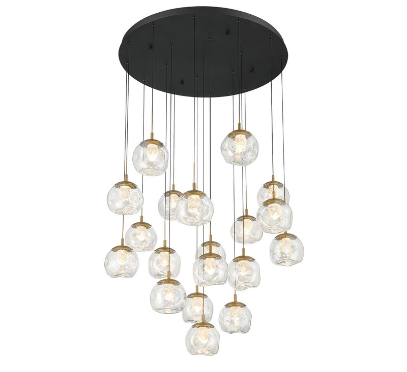 Lib & Co. 12442-02 LED Chandelier, Matte black