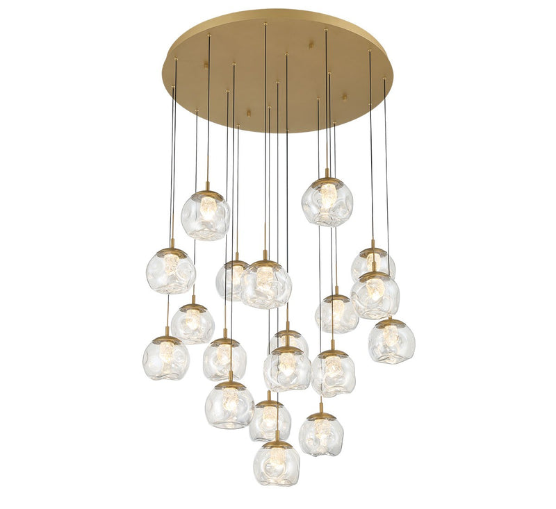 Lib & Co. 12442-030 LED Chandelier, Painted antique brass