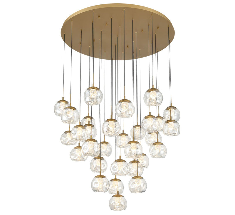 Lib & Co. 12443-030 LED Chandelier, Painted antique brass