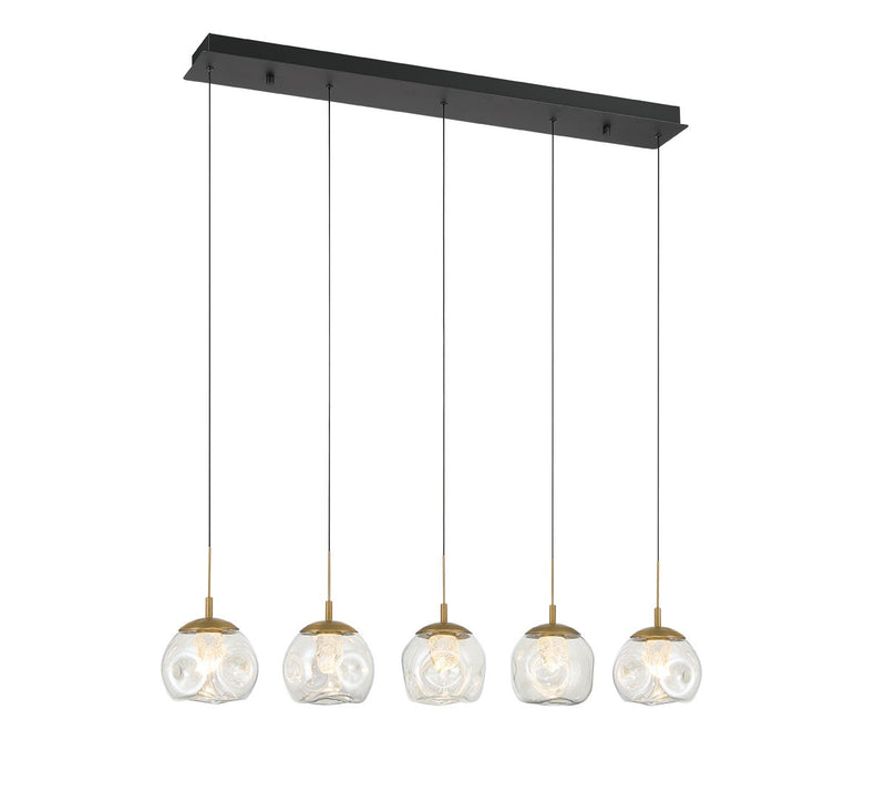Lib & Co. 12444-02 LED Chandelier, Matte black
