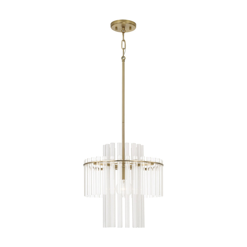 Capital Lighting 358711AD One Light Pendant, Aged Brass