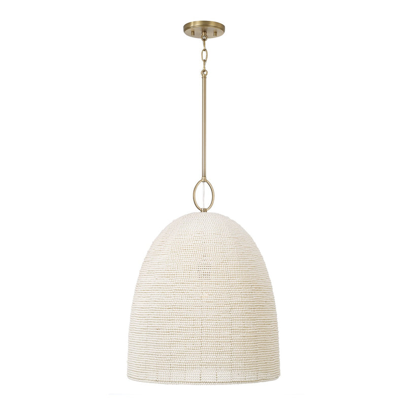 Capital Lighting 358811AD One Light Pendant, Aged Brass
