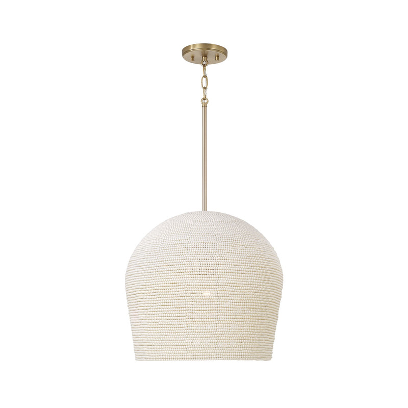 Capital Lighting 358813AD One Light Pendant, Aged Brass