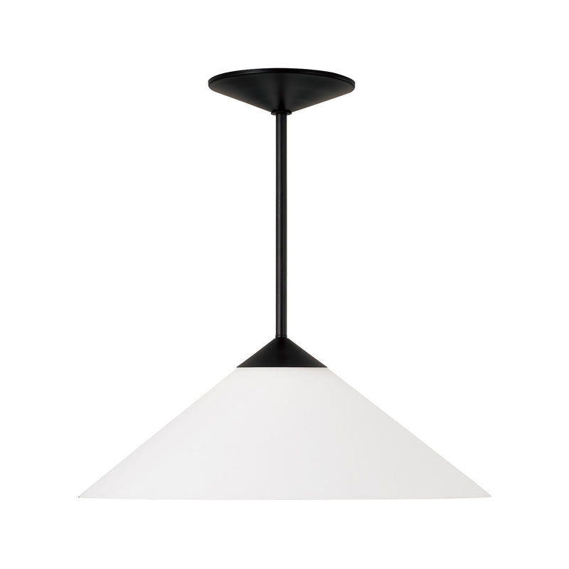Capital Lighting 359111MB One Light Pendant, Matte Black