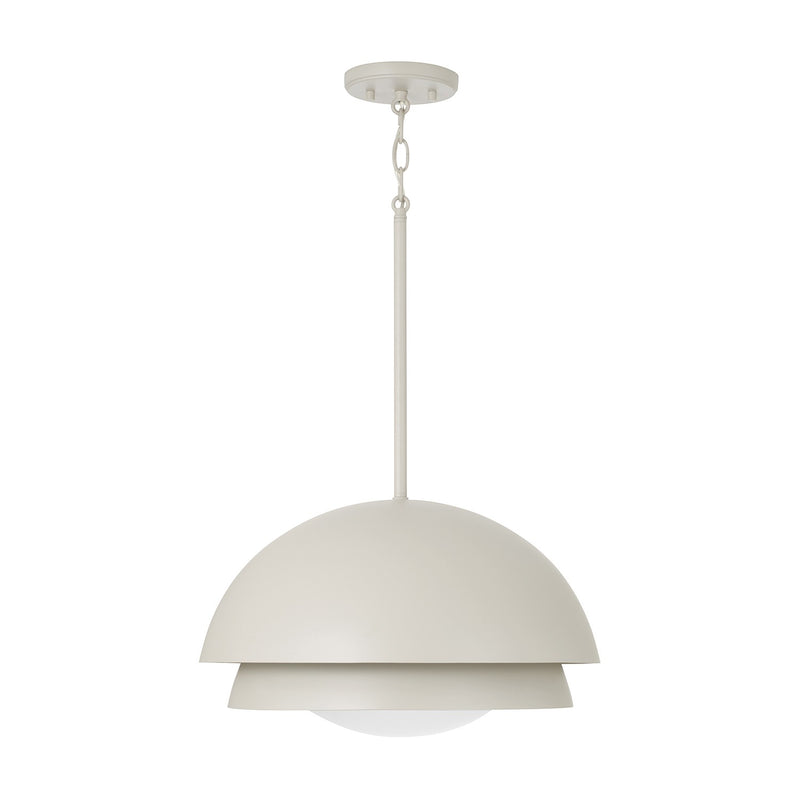 Capital Lighting 359211TP One Light Pendant, Taupe