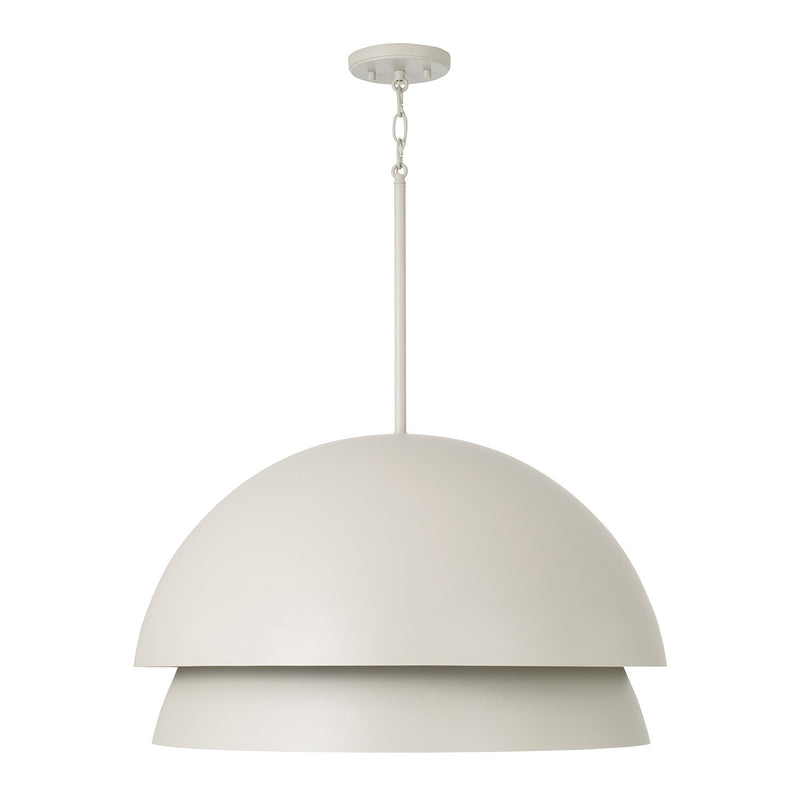 Capital Lighting 359212TP One Light Pendant, Taupe