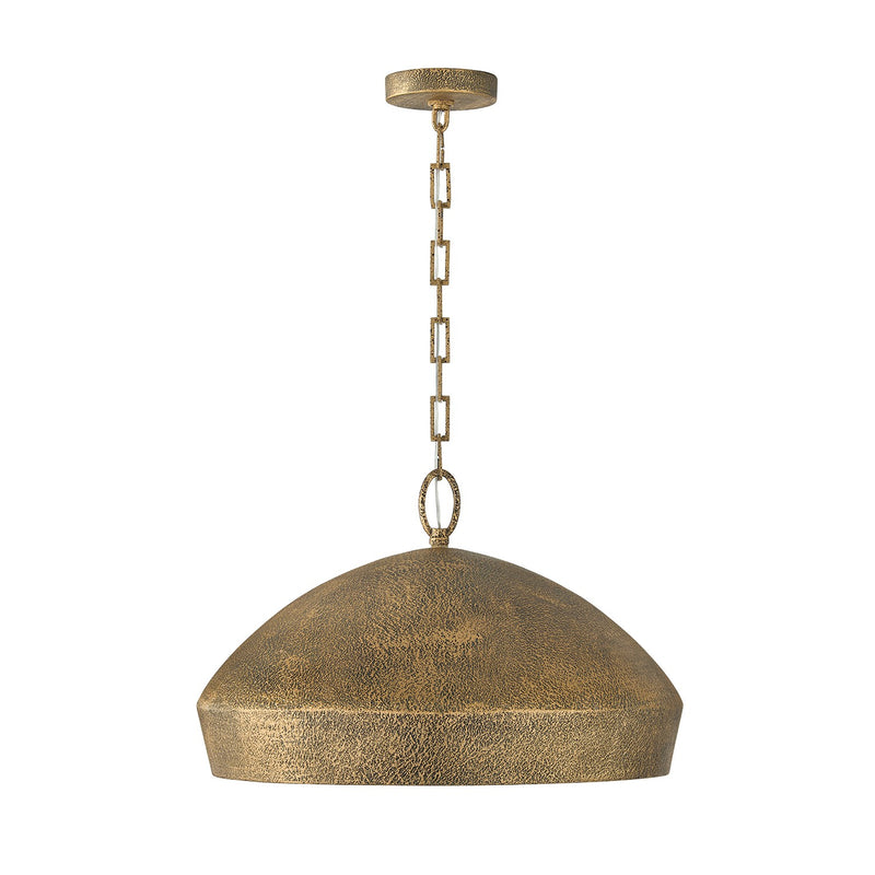 Capital Lighting 359812ARG One Light Pendant, Artisan Gold