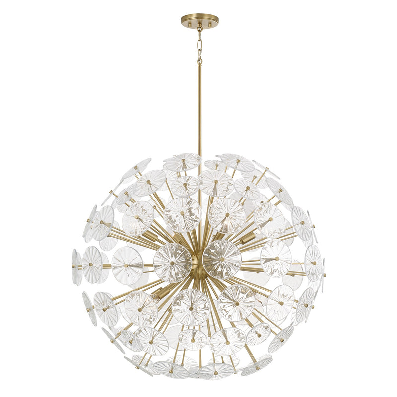 Capital Lighting 457881MA Eight Light Chandelier, Matte Brass