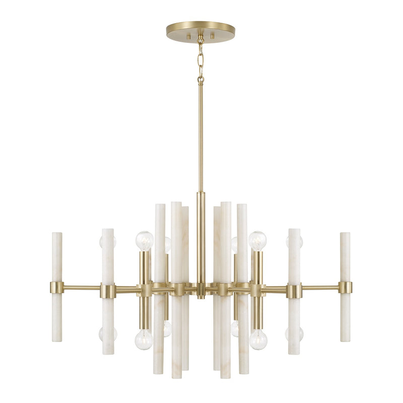Capital Lighting 458001MA 12 Light Chandelier, Matte Brass