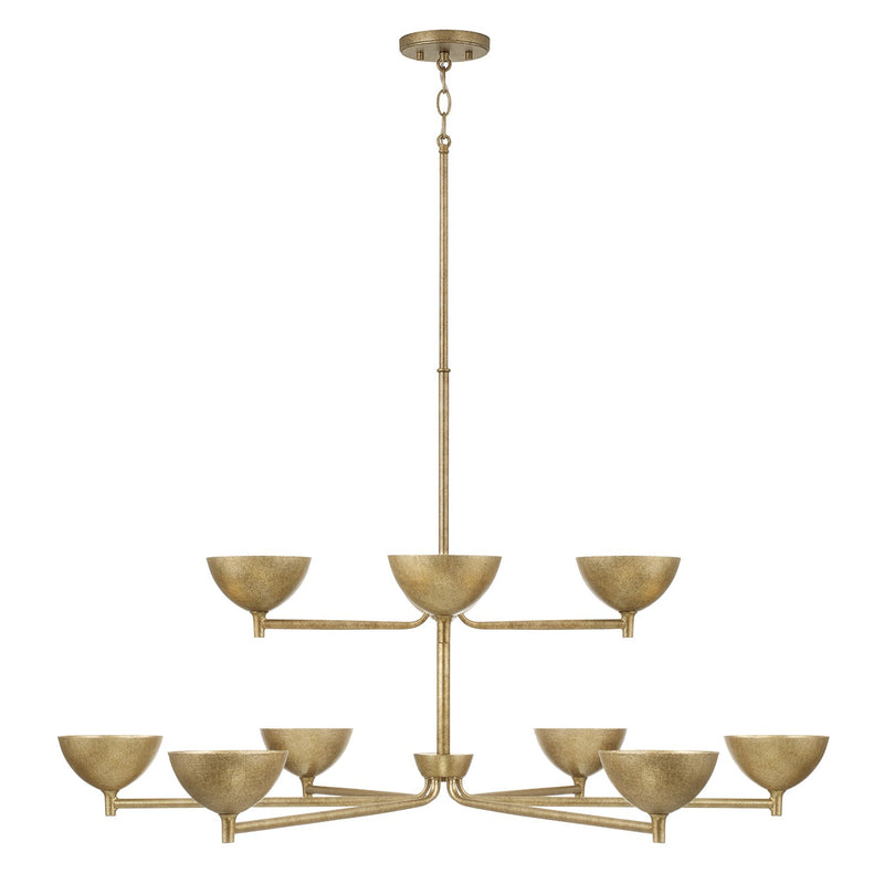 Capital Lighting 458501FT LED Chandelier, Feathered Gold