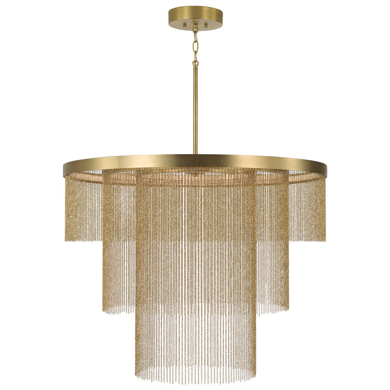 Capital Lighting 459331AD LED Chandelier, Aged Brass