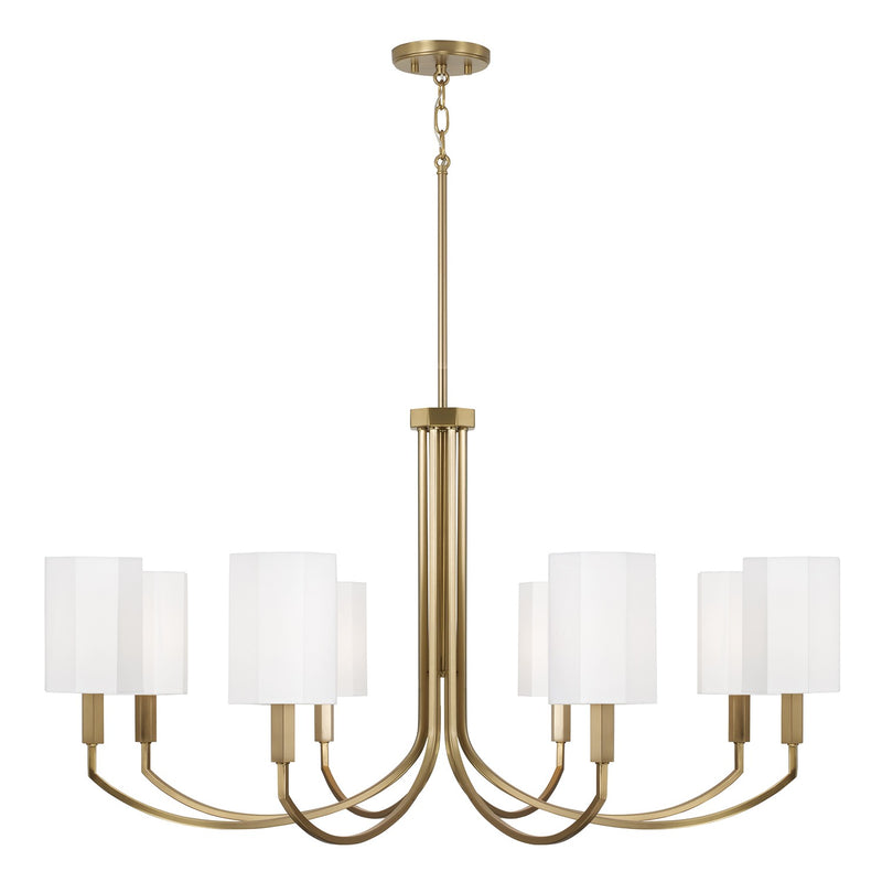 Capital Lighting 459581AD-716 Eight Light Chandelier, Aged Brass