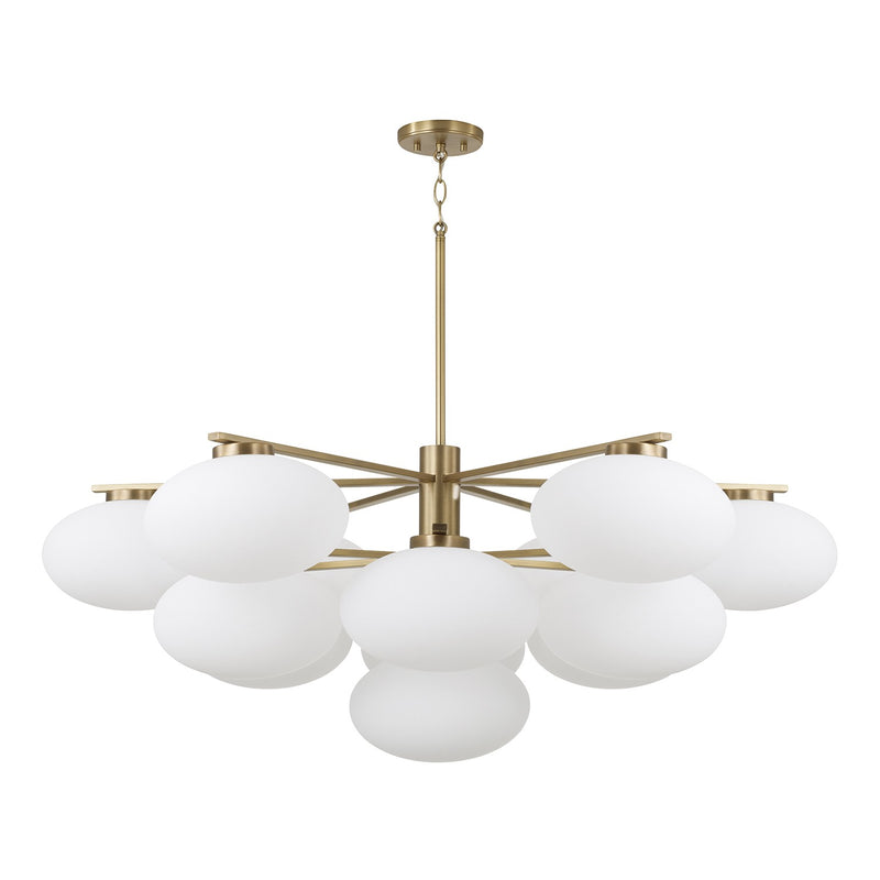 Capital Lighting 460501AD 13 Light Chandelier, Aged Brass