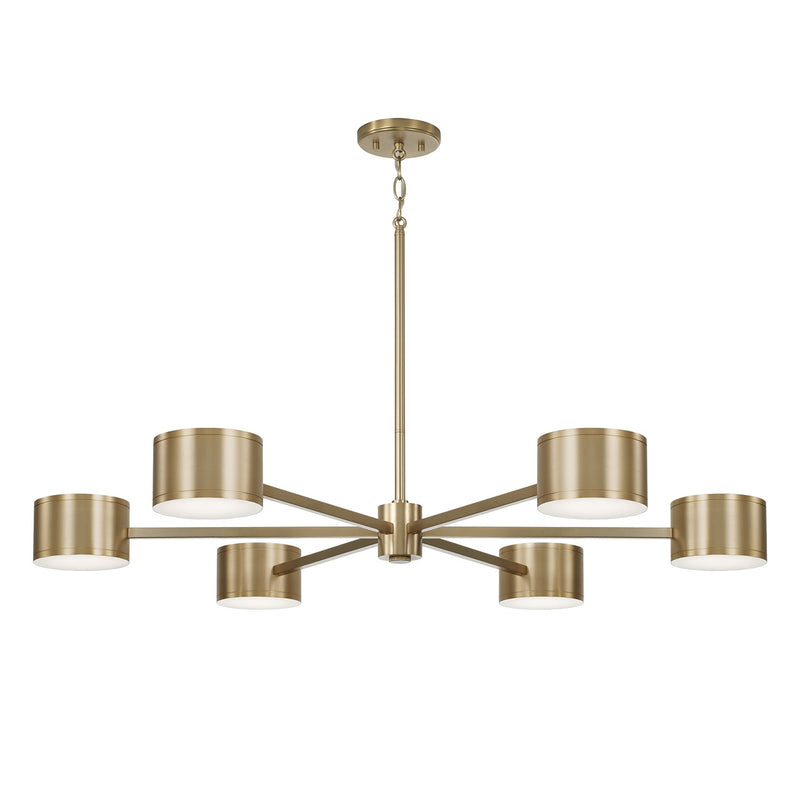 Capital Lighting 460901AD LED Chandelier, Aged Brass