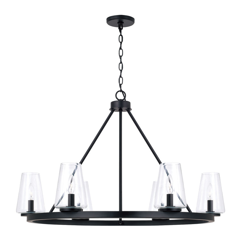Capital Lighting 461961MB-662 Six Light Chandelier, Matte Black