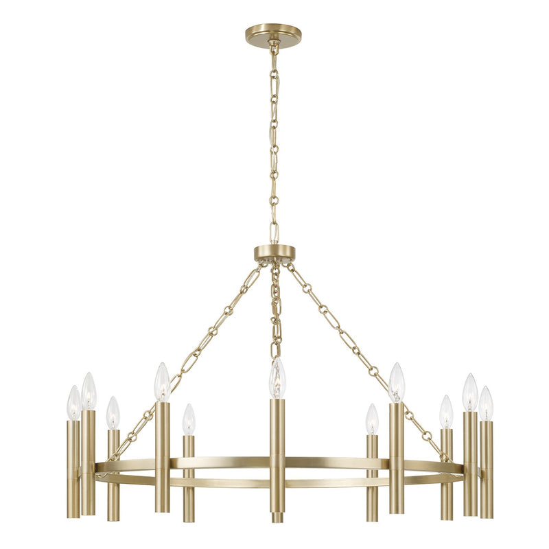 Capital Lighting 462001MA 12 Light Chandelier, Matte Brass