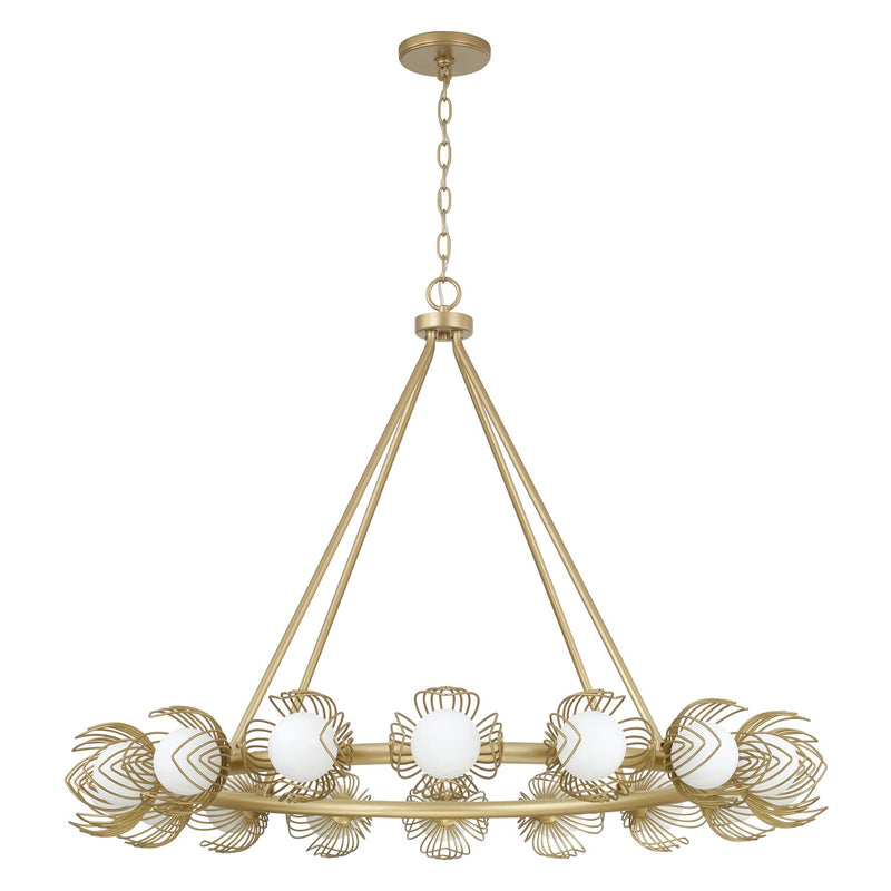 Capital Lighting 462102GF 16 Light Chandelier, Buffed Gold
