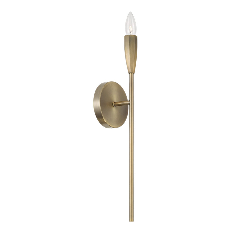 Capital Lighting 660411ANB One Light Wall Sconce, Antiqued Brass