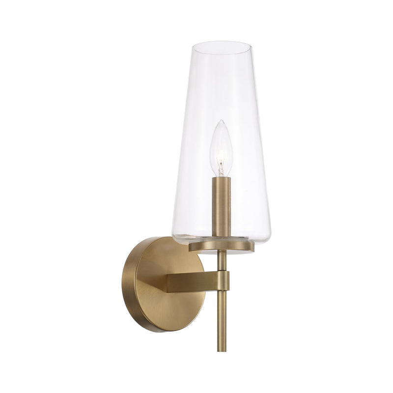 Capital Lighting 661911AD-663 One Light Wall Sconce, Aged Brass