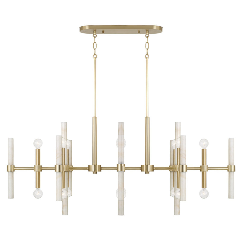 Capital Lighting 858001MA 16 Light Island Pendant, Matte Brass