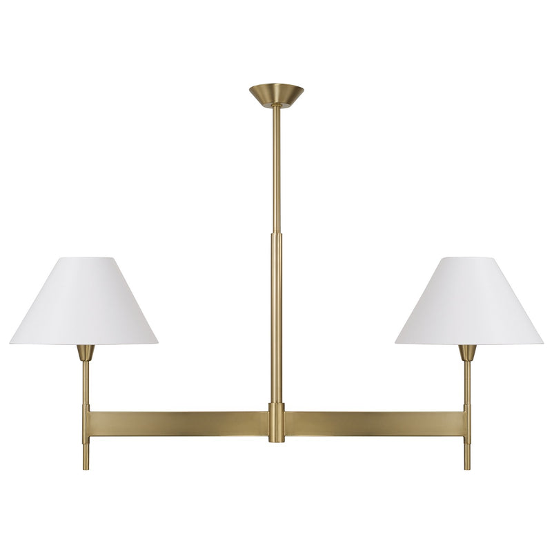 Capital Lighting 860821AD-719 Two Light Island Pendant, Aged Brass