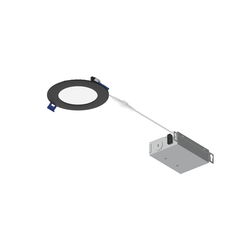 Nora Lighting NFLAT-R4TWB LED Downlight, Black