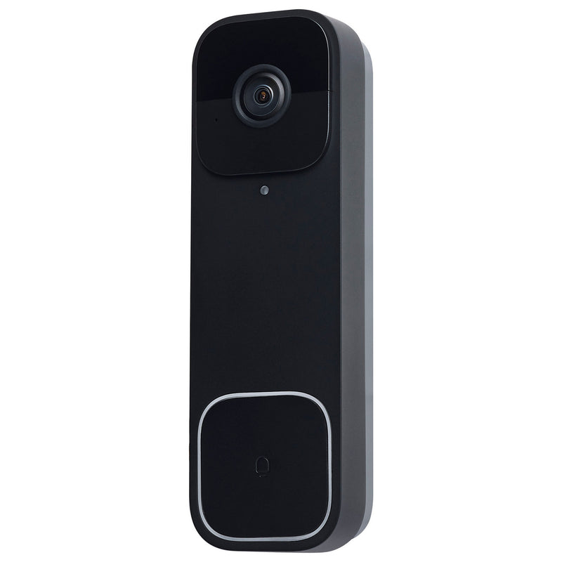 Nuvo Lighting 65-934 Smart Doorbell Security Camera Wired, Black