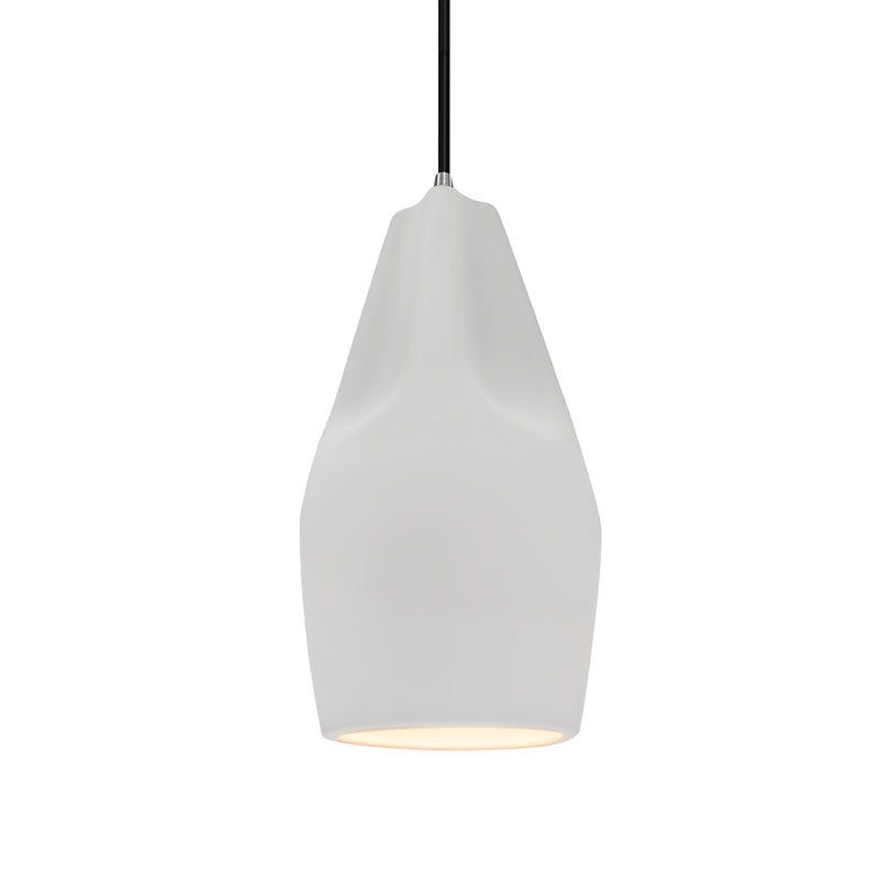 Justice Designs CER-6597-BIS-NCKL-BKCD One Light Pendant, Brushed Nickel