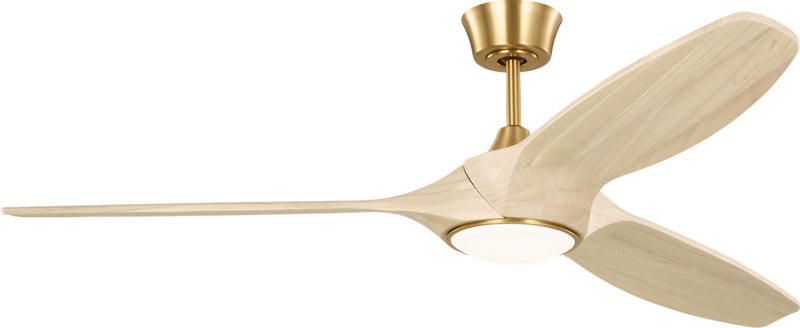 Visual Comfort Fan 3SLNSM60BBSWWOD 60" Ceiling Fan, Burnished Brass