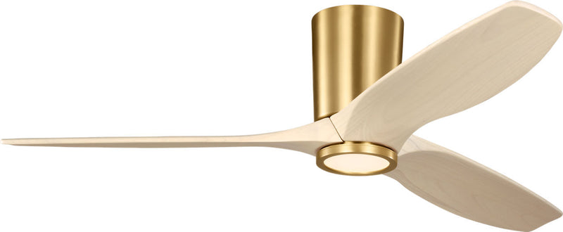 Visual Comfort Fan 3SYRHSM52BBSWWOD 52" Ceiling Fan, Burnished Brass