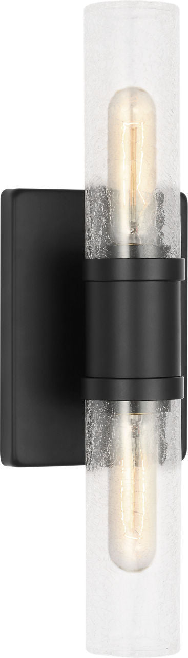 Visual Comfort Studio 4465002CC-112 Two Light Vanity, Midnight Black/Midnight Black