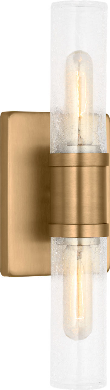 Visual Comfort Studio 4465002CC-848 Two Light Vanity, Satin Brass/Satin Brass