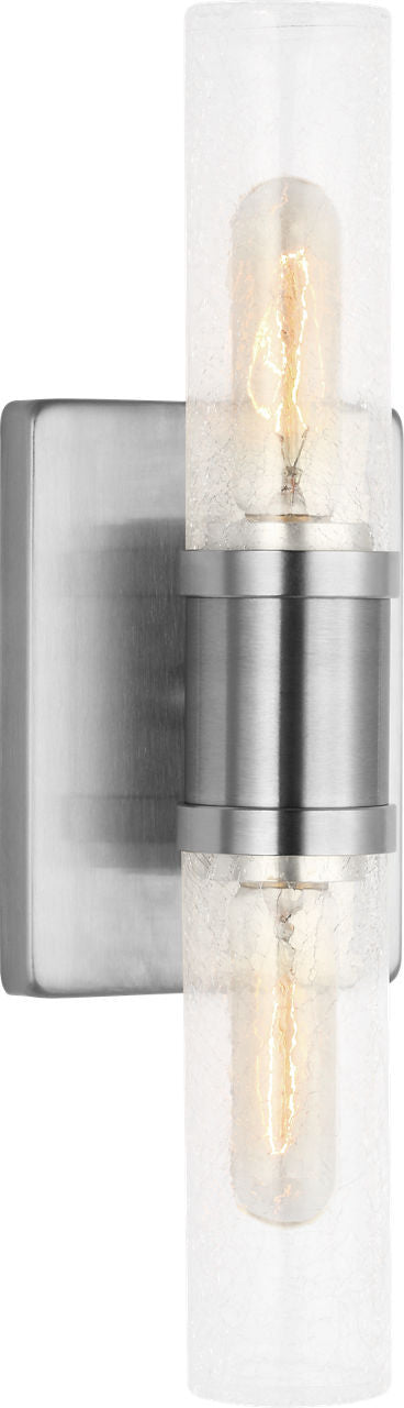 Visual Comfort Studio 4465002CC-962 Two Light Vanity, Brushed Nickel/Brushed Nickel