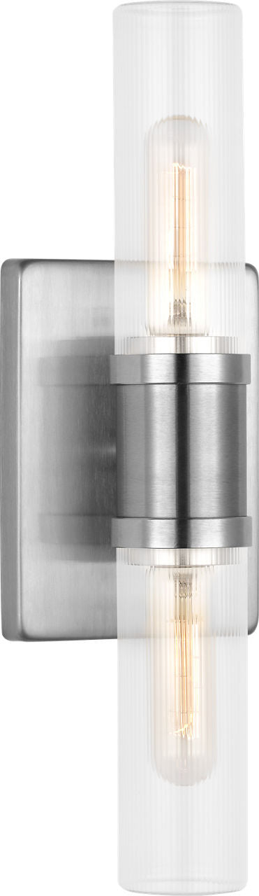 Visual Comfort Studio 4465002CF-962 Two Light Vanity, Brushed Nickel/Brushed Nickel
