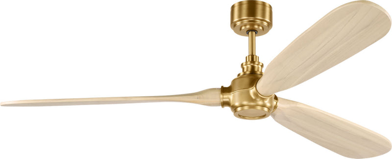 Visual Comfort Fan 3VALSM60BBSWWO 60" Ceiling Fan, Burnished Brass