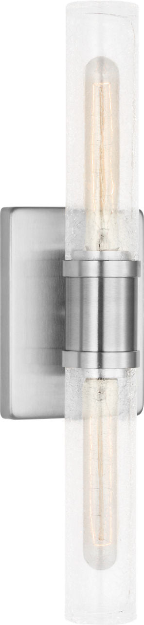 Visual Comfort Studio 4565002CC-962 Two Light Vanity, Brushed Nickel/Brushed Nickel