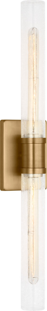 Visual Comfort Studio 4665002CC-848 Two Light Vanity, Satin Brass/Satin Brass