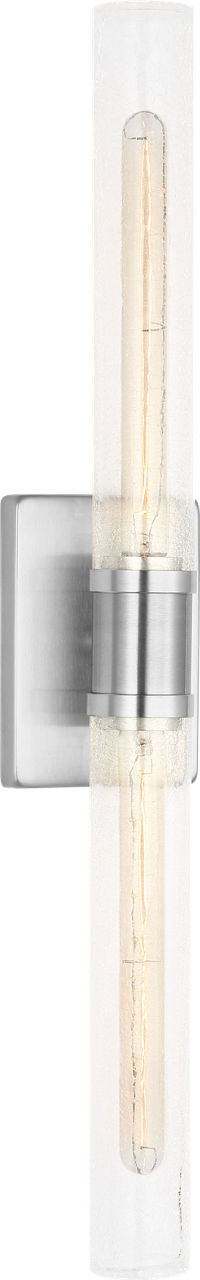Visual Comfort Studio 4665002CC-962 Two Light Vanity, Brushed Nickel/Brushed Nickel