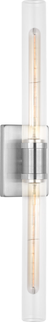Visual Comfort Studio 4665002CF-962 Two Light Vanity, Brushed Nickel/Brushed Nickel