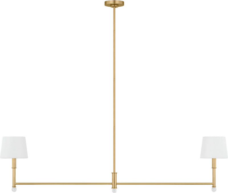 Visual Comfort Studio AC1182GD Two Light Linear Chandelier, Gild/Gild