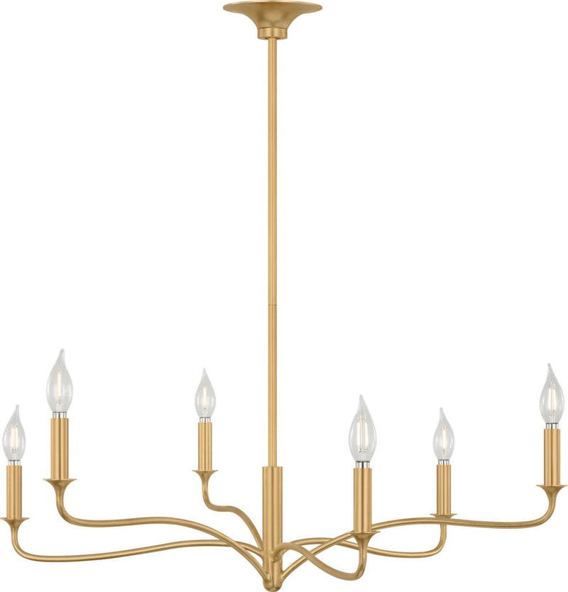Visual Comfort Studio AC1226GD Six Light Chandelier, Gild/Gild