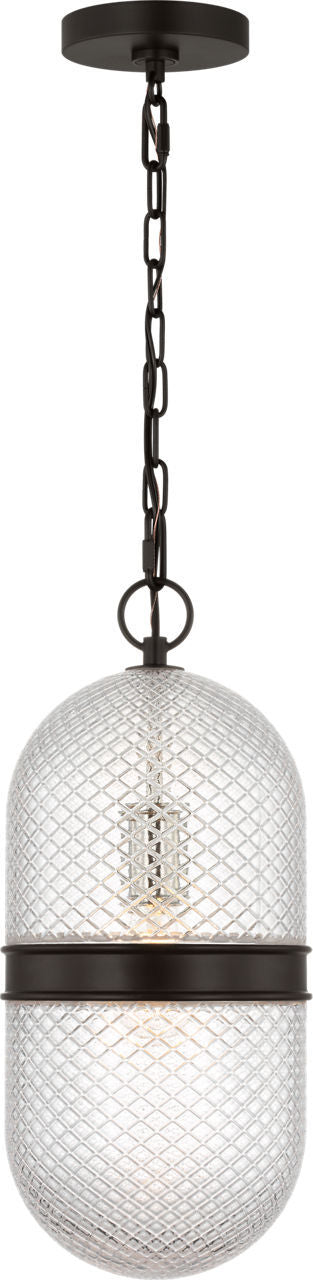 Visual Comfort Studio AP1291AI One Light Pendant, Aged Iroged Iron