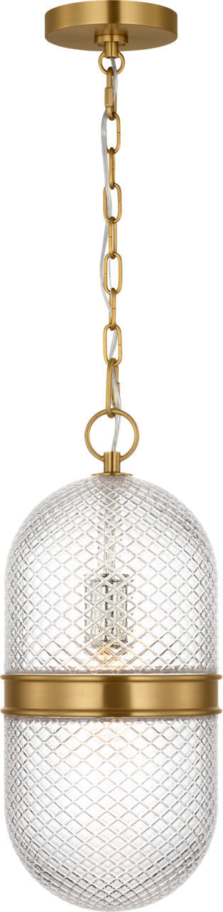 Visual Comfort Studio AP1291BBS One Light Pendant, Burnished Brass/Burnished Brass